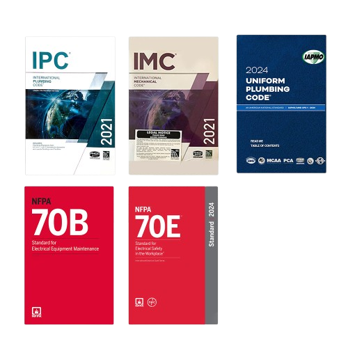 2021–2024 MEP & Electrical Safety Code Bundle: IPC, IMC, UPC, NFPA 70B & 70E - NYBooksHub