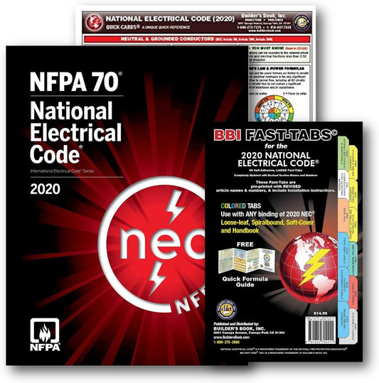 Set of National Electrical Code 2020 NEC NFPA 70 with BBI Fast TAB with Quick Card - NYBooksHub